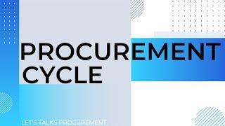 Procurement Cycle || #cips #procurement #contract #supplier