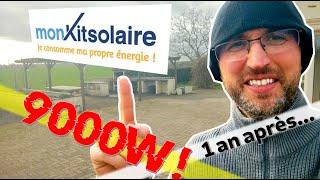 9000Watts crête, panneau solaire photovoltaïque - 1 an après... Rachat ou batterie virtuelle?