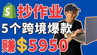 【抄作业】5个跨境爆款赚$5950—2024年4月跨境独立站爆款分享—「外贸麦克」