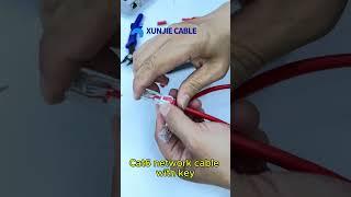 How to install password and key with locking cat6 network cable? #diy #cabling #cable