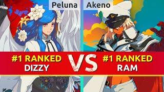 GGST ▰ Peluna (#1 Ranked Dizzy) vs Akeno (#1 Ranked Ramlethal). High Level Gameplay