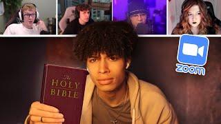 Reading BIBLE in SATANIC Zoom Class!
