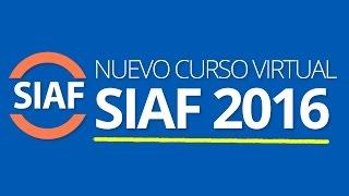 Nuevo Curso Virtual SIAF