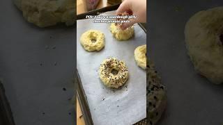 Quick sourdough discard protein bagels 