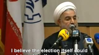 Rouhani's view on the House Arrest of Mousavi & Karroubi w/ English subtitles