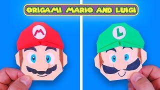 Origami Mario and Luigi. Cool Super Mario Paper crafts DIY. How to make PAPER CRAFTS for FANS