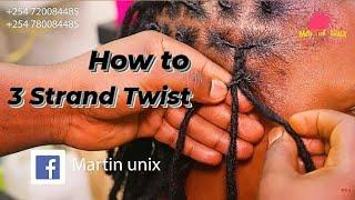 How to Style Three Strand Twist Bob on Short Dreads / Detailed for Beginners.