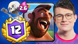 12 WIN GRAND CHALLENGE WITH 2.6 HOG CYCLE! - Clash Royale