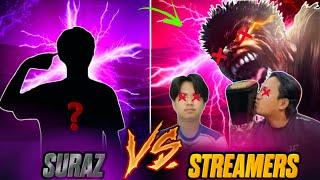 Suraz Vs Skyhoraa,Sleppyhoraa And  Streamer  BEST 1VS4 EVER* | PUBGMOBILE-Bgmi