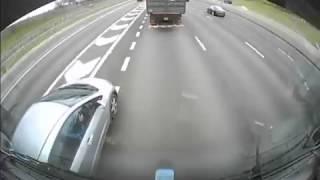 LiveLeak com   Honda fails to merge with a truck