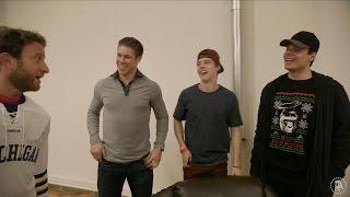 Barstool Goalie Challenge Featuring Auston Matthews, Mitch Marner, And Matt Martin