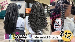 $12 BOHO Braids! No Hot Water Method *Mermaid* Braids | Braid School Ep. 108