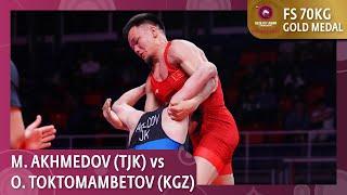 Gold Medal • FS 70Kg • Orozobek TOKTOMAMBETOV (KGZ) vs. Mustafo AKHMEDOV (TJK)