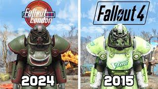 Fallout London 2024 vs Fallout 4 2015 | Physics and Details Comparison