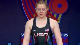 Olivia Reeves snatches 120kg! WWC 2024