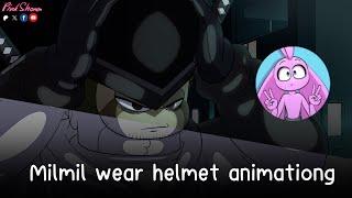 PinkShonenAnim : Milmil wear helmet animating