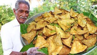 Samosa Recipe | Aloo Samosa Recipe Cooking by our grandpa for Orphan kids