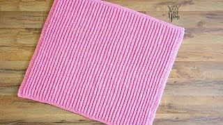 Easy Brioche Baby Blanket - Free Knitting Pattern by YayForYarn - Learn SHORTCUT Brioche Stitch