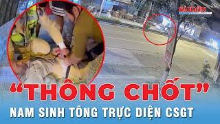 “Thông chốt” vượt đèn đỏ, nam sinh lớp 12 tông xe trực diện vào CSGT | Tin tức