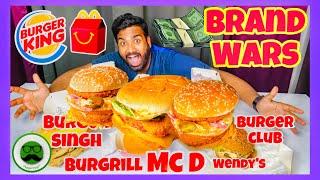 Brand Wars Expensive Burger | Mc Donald’s vs Burger King | Veggie Paaji