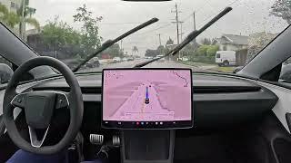 Only Tesla can take you from your driveway to downtown in the rain without a single touch