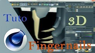 How To Make a Cool Looking Claws (Fingernails) in Cinema4D (Timelapse) || Med Khaled Boussetta