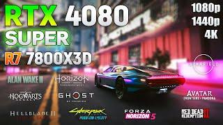 GeForce RTX 4080 SUPER 16GB + Ryzen 7 7800X3D - Test in 10 Games | 1080p | 1440p | 4K |