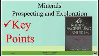 Mineral Prospecting and Exploration/  #Key Points  Economic Geology