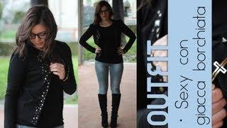 Outfit sexy con Giacchetta Borchiata