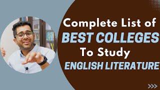 Complete List of Best Colleges To Study English Literature In India | English Honours | MA English