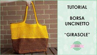 Tutorial borsa estiva uncinetto GIRASOLE | Uncinetto d'Argento