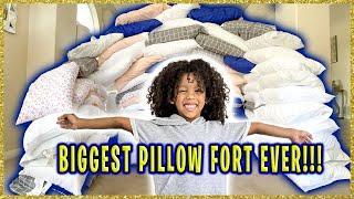 WORLD'S BIGGEST PILLOW FORT CHALLENGE | THE BEVERLY HALLS