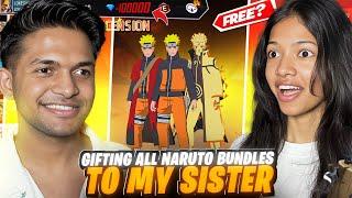 Surprising My Sister With Naruto Bundle Worth 50,000 Diamonds  Garena Free Fire