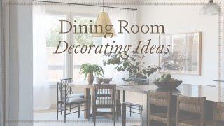 Dining Room Decorating Ideas