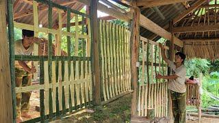 Build new house walls with bamboo. Binh's house will feel more secure and safe (part 1)