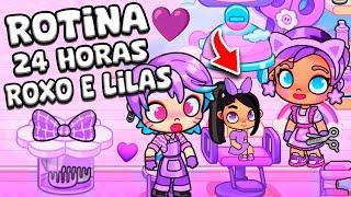 ROTINA 24 HORAS TUDO ROXO E LILÁS | AVATAR WORLD ROTINAS E HISTÓRIAS