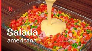 Salada americana refrescante e muito saborosa, essa receita vai te surpreender!