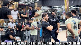 Nitin bhai ko job milne ki khusi me tiger team ne kiya celebrate | bade din bad mile sare ek sath