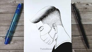 Garçon en dessin | Comment dessiner un homme masqué | Tutoriel de dessin