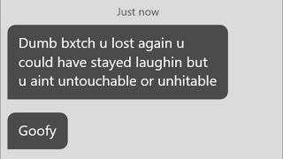 Booter Realizes He Can't Hit Me Offline And Makes A Bunch Of Excuses For It (Blocks Me)