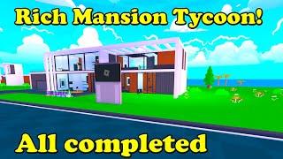 Rich Mansion Tycoon! All completed Roblox Tycoon