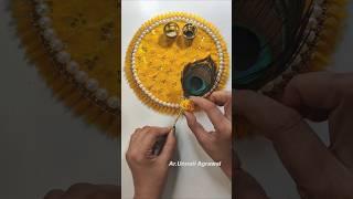 Easiest Aarti Thali Decoration #shorts #youtubepartner  #diy #thalidecoration #pujathalidecoration