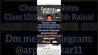 Chemistry Notes Class 12th CBSE 2025-26 by Saurabh Raina #chemistry #cbse #2025-26 #sourabhraina