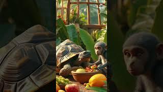 The helping hands/ Monkey and Tortoise -Epic Toon Factory #shorts #cartoon #animals