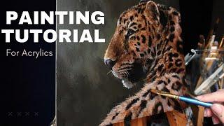 How To Paint A Leopard In Acrylics | Easy Step-By-Step Tutorial