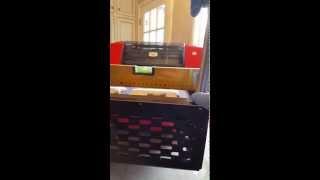 How to adjust the height of the printing tray on the Inkedibles IE-CakePro 950