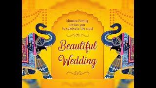 animation indian wedding invite Video