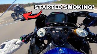 MY M1000RR BLOWS UP RACING MY HP4 RACE...