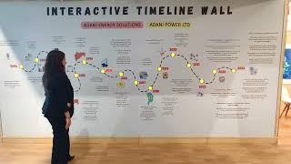 Bringing Adani's Journey to Life with Cutting-Edge Interactive Time Wall!  #interactivewall