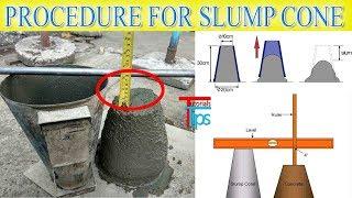 Concrete Work ability test at side | Slump cone test procedure